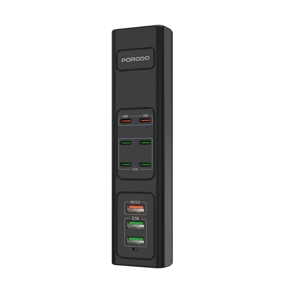 PORODO 85W MULTI-PORT USB CHARGING HUB PD-FWCH031-BK