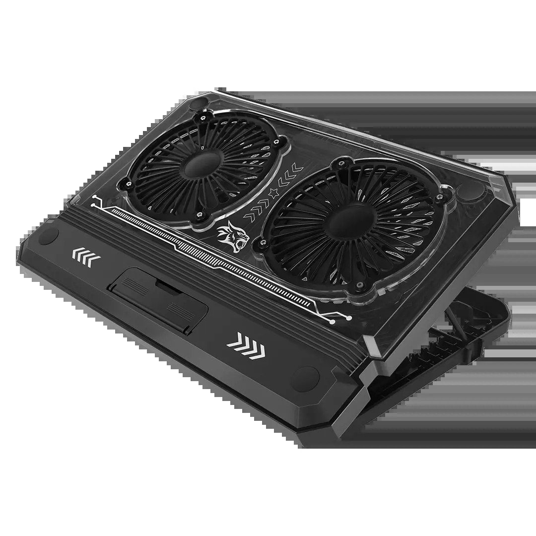 PORODO GAMING CRYSTAL SHELL LAPTOP COOLING PAD PDX121-BK