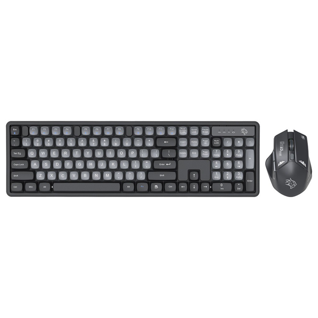 PORODO GAMING DESIGN WIRELESS KEYBOARD MOUSE SET PDX225-GYA