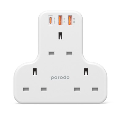 PORODO PD 20W MULTI PORT WALL SOCKET WHITE FWCH006