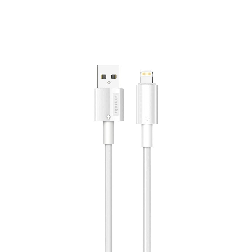 PORODO USB A TO LIGHTNING DURABLE CHARGING CABLE 1.2M PD-CBL0002-WH