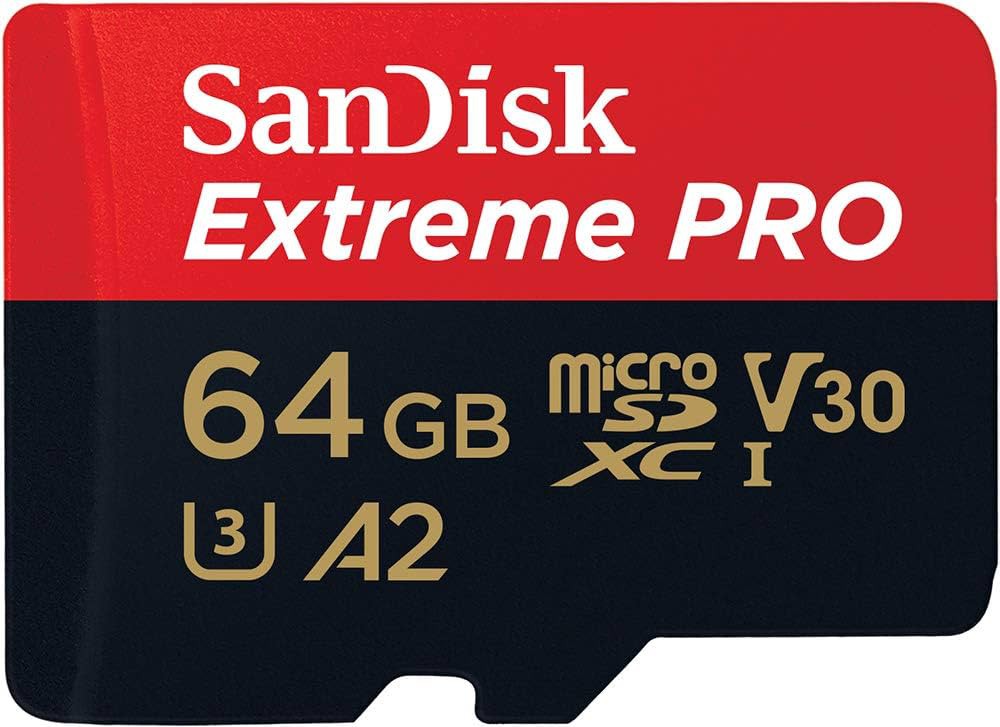 SANDISK EXTREME PRO MICROSDXC UHS-I CARD WITH ADAPTER SDSQXCD-064G-GN6MA
