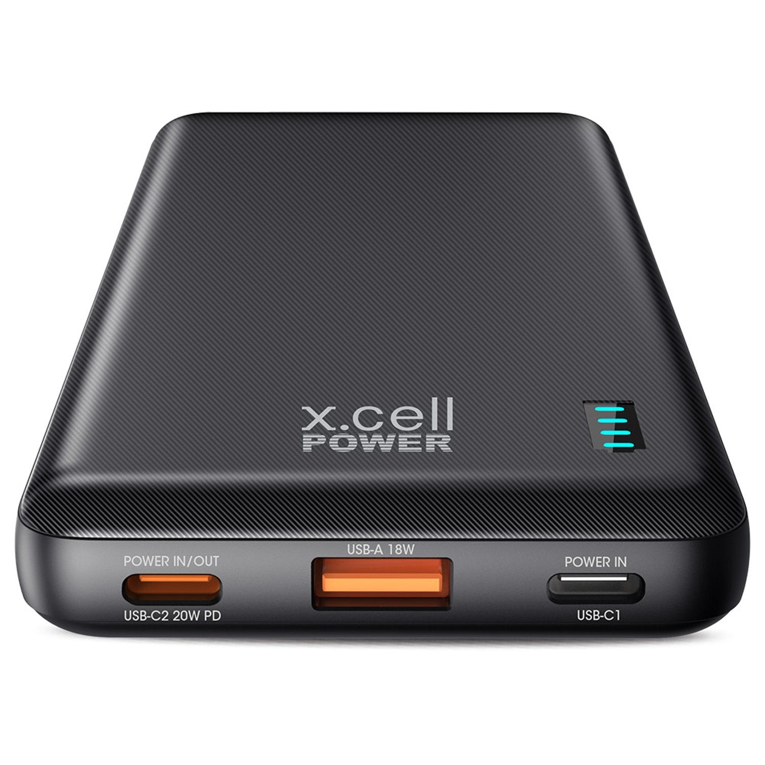 XCELL PORTABLE HIGH SPEED CHARGING 10000 MAH POWERBANK BLACK XL-PC-10200PD