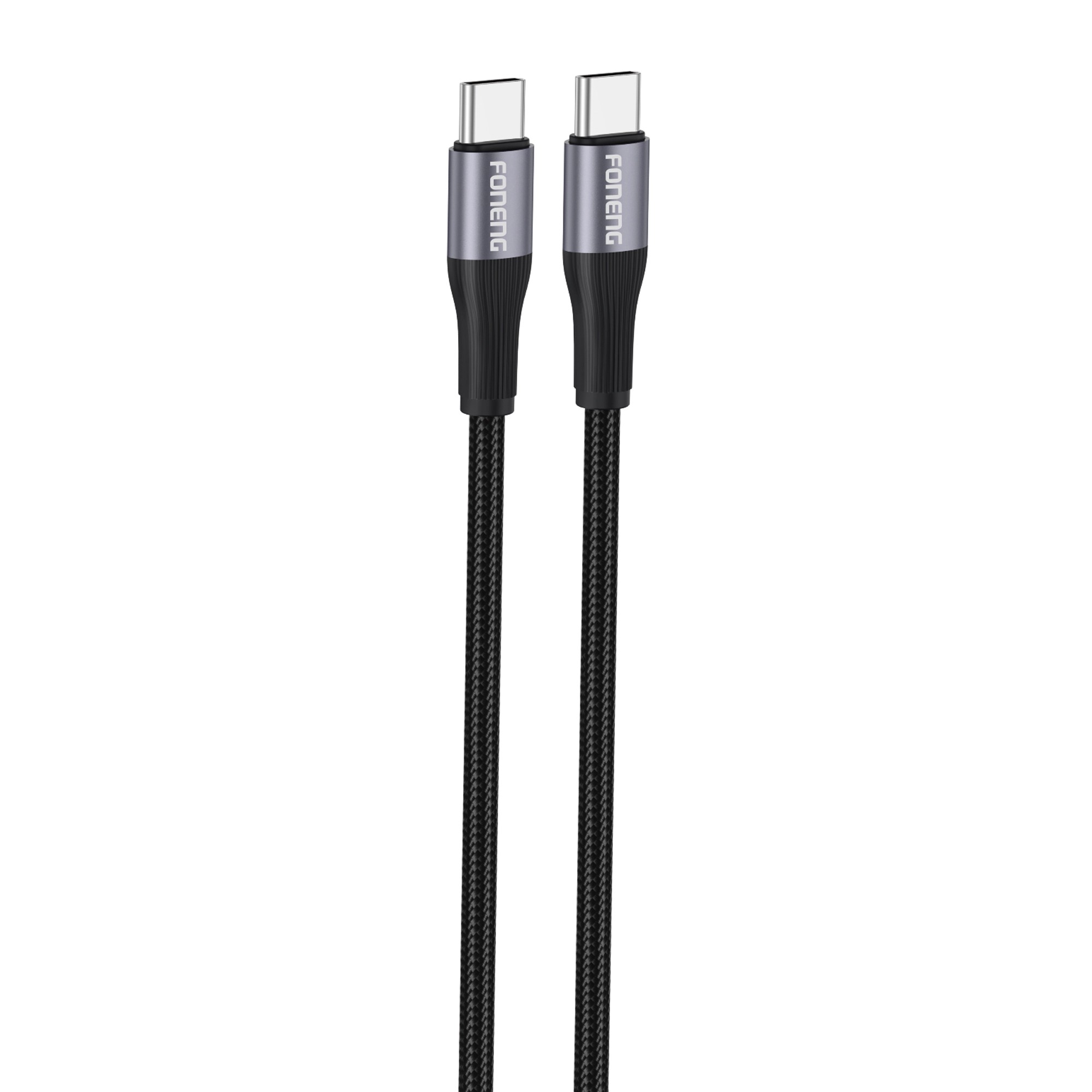 FONENG FAST CHARGING CABLE 60W TYPE C TO TYPE C 1M BLACK X112