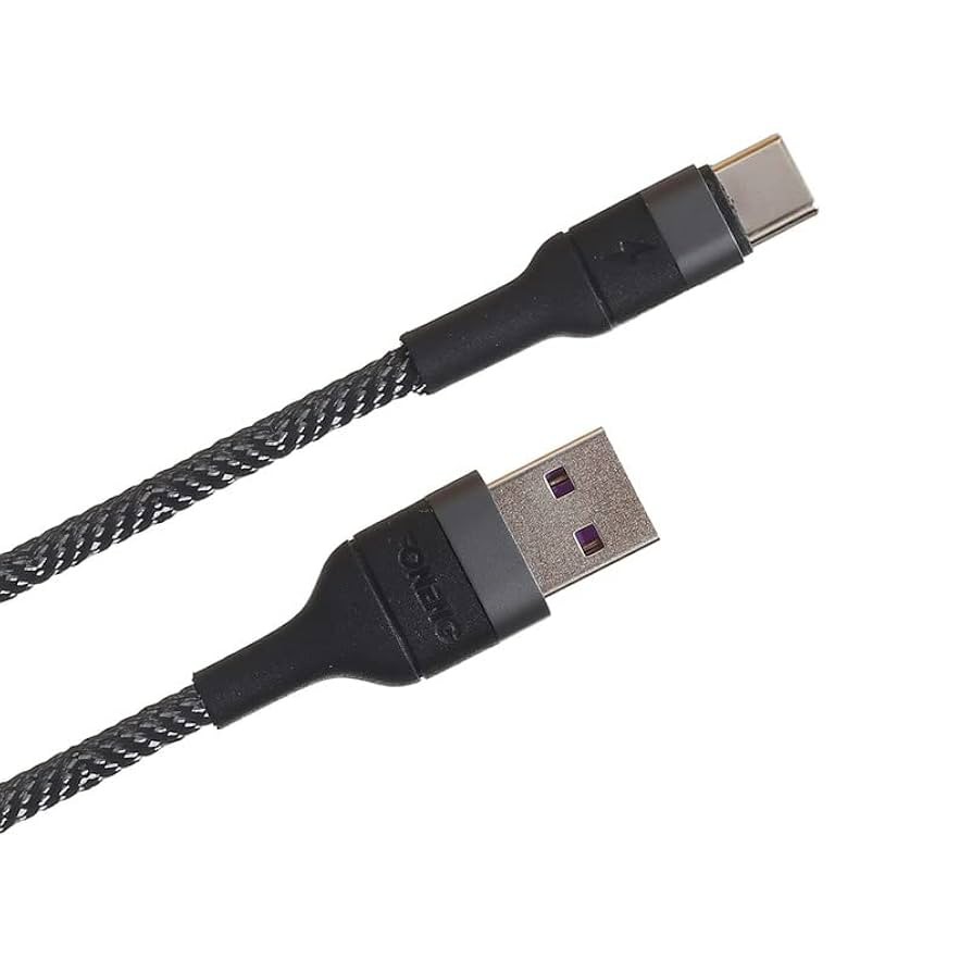 FONENG FAST DATA CABLE USB TO TYPE C 2M NYLON BRAID BLACK X51