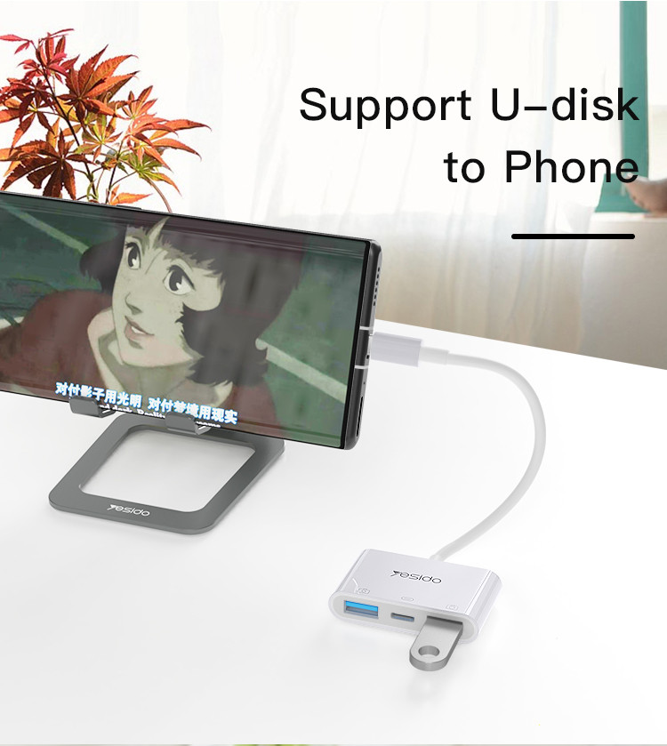 YESIDO OTG ADAPTER TYPE C TO USB 3.0 & PD QUICK CHARGE GS17 - Image 5
