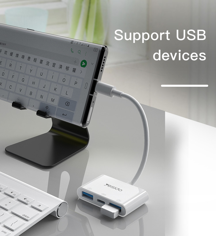 YESIDO OTG ADAPTER TYPE C TO USB 3.0 & PD QUICK CHARGE GS17 - Image 6