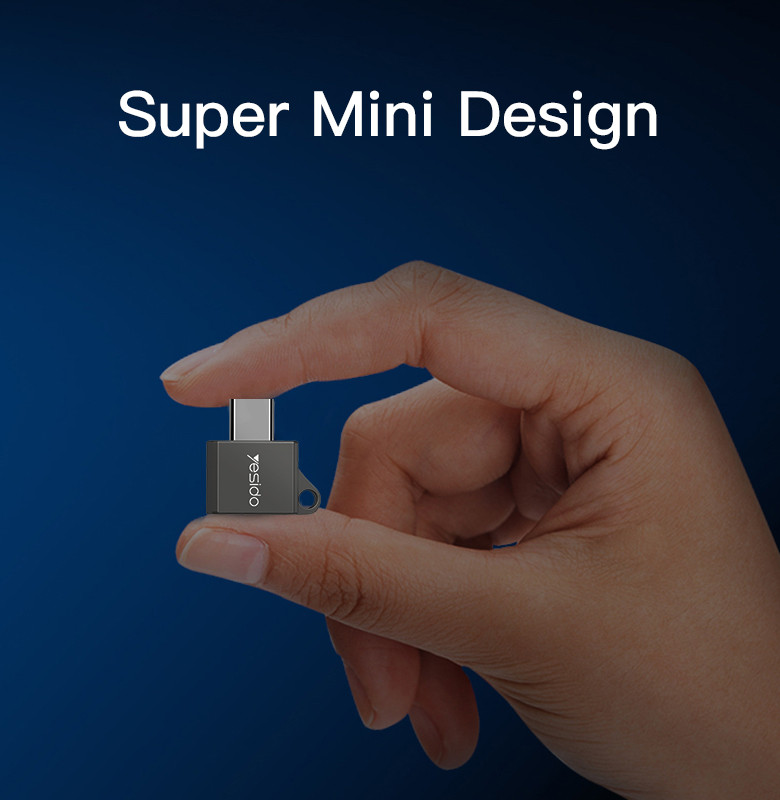 GS08 Mini Aluminum Alloy USB Type-C U-disk Card Reader Mouse Convert OTG Adapter - Image 3