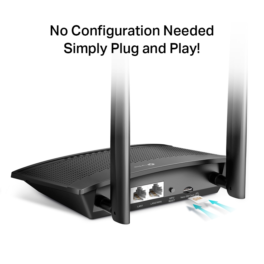 TP-LINK 300MBPS WIFI 4G LTE ROUTER TL-MR100 - Image 5