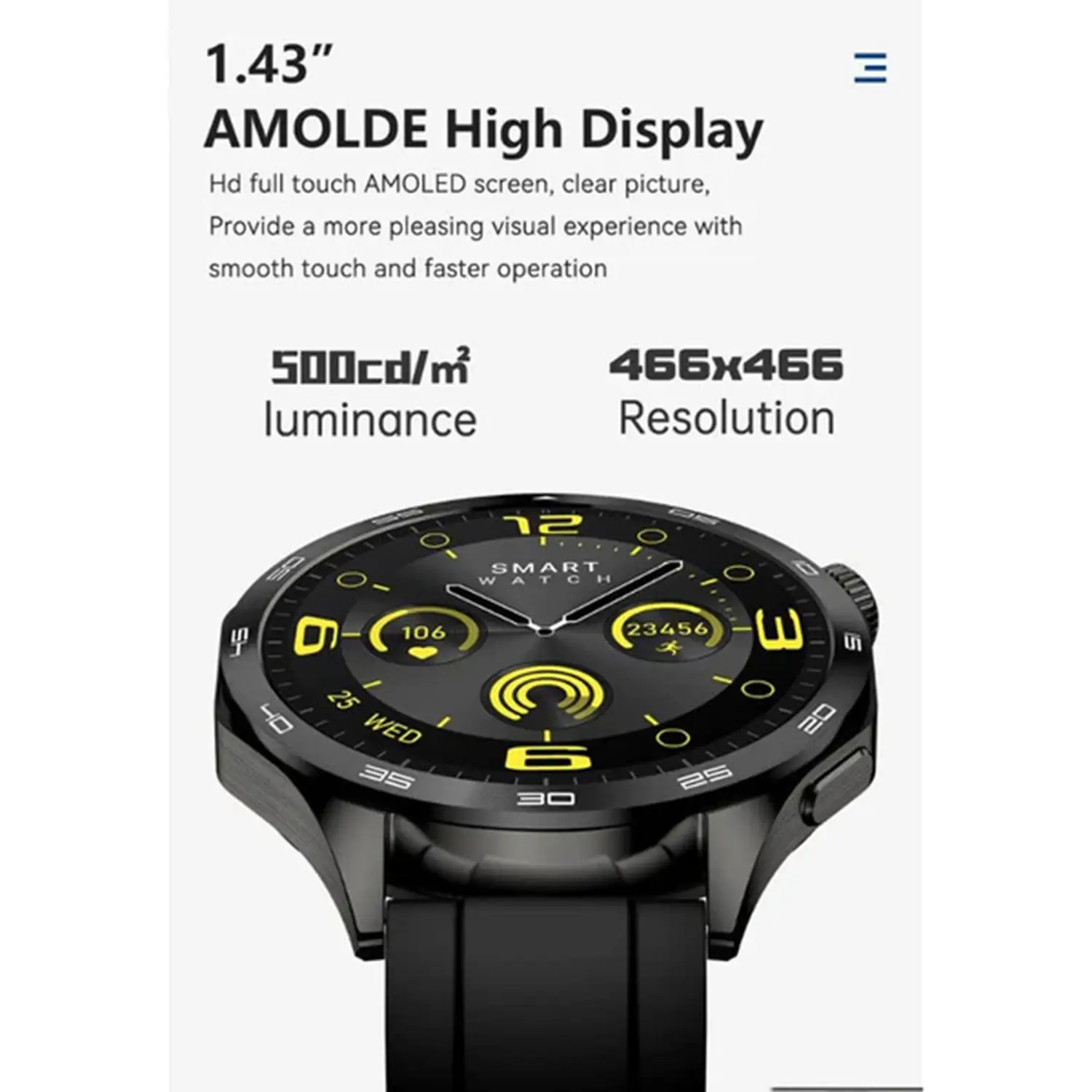 TELUX NEO SMART WATCH SILVER AM24 - Image 3
