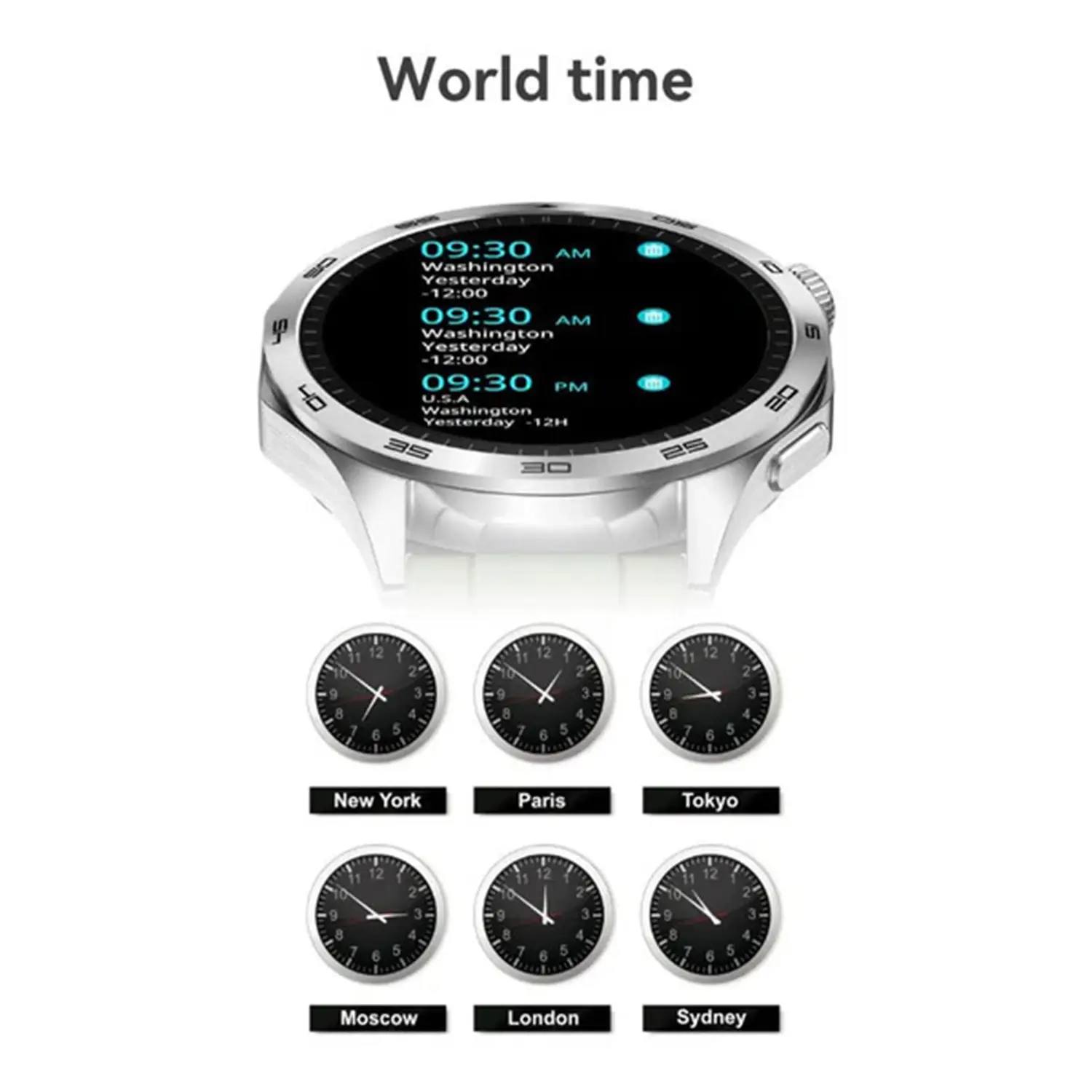 TELUX NEO SMART WATCH SILVER AM24 - Image 7